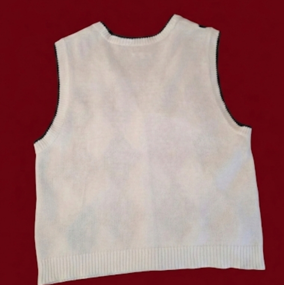 Vintage Susan Bristol Patriotic Cotton-Blend Sweater Vest, Size M - Picture 3 of 5